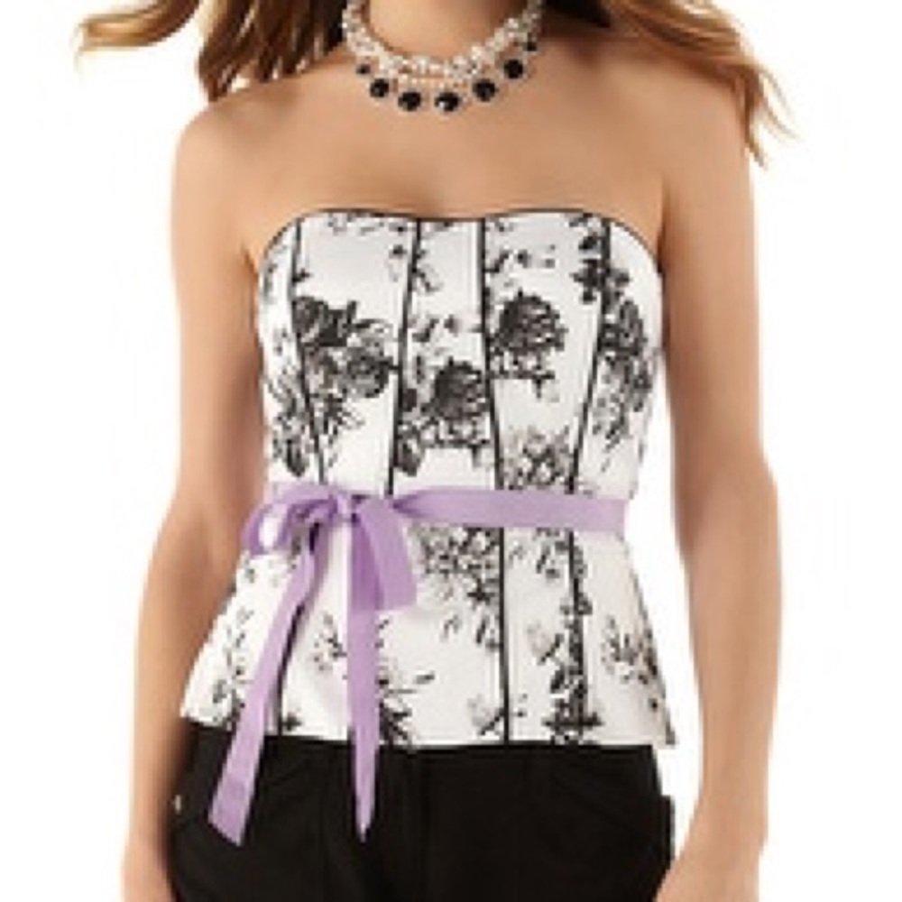White House Black Market- Floral Bustier Sz 6